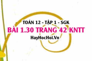 Bài 1.30 trang 42 Toán 12 tập 1 Kết nối tri thức